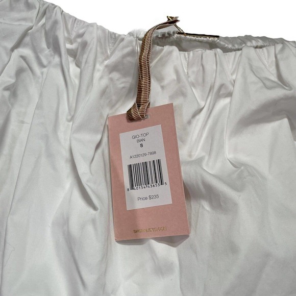 Alexis Long Puff Sleeve Boatneck Blouse‎ White Size Small - Picture 3 of 4